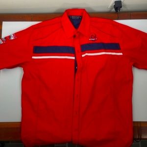 Mens Red Coogi Button Up Shirt
